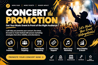 promote your concert music event and live show