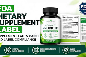 create fda dietary supplement label, supplement facts panel and label compliance