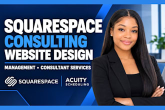 design squarespace consulting website management consultant services website