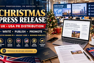 write and distribute a christmas holiday press release UK USA PR write distribut