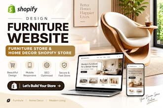 design furniture website, furniture store and home decor shopify store