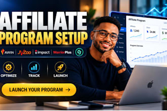 optimize and launch awin, setup jvzoo impact warriorplus cj affiliate program