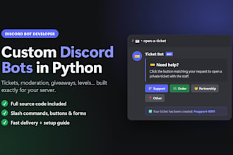 create a custom discord bot in python for your server