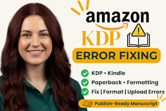 fix amazon KDP errors, formatting, margins, bleed, upload and rejection issues