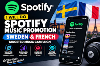 do organic spotify music promotion in french and sweden