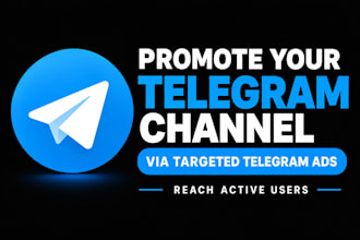 promote your telegram channel via targeted telegram ads to reach active users
