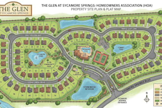 create custom estate map, subdivision plan and plat illustration