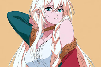 draw anime art illustration for fanart, pfp, and character