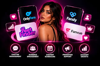 promote manage and be a chatter for onlyfans, fanvue, fansly, feetfinder page