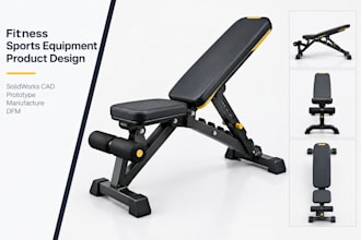 design fitness sports equipment product solidworks cad prototype manufacture dfm