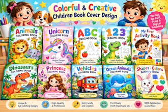 design colorful and creative kids book covers