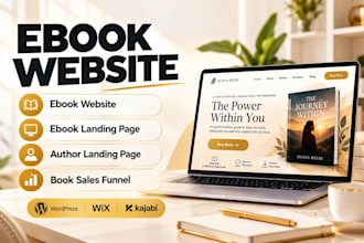 build ebook website, ebook landing page and author landing page
