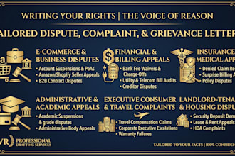 write professional dispute, appeal, and complaint letters