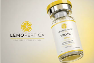 do premium peptide mockup design peptide label design with full peptide branding