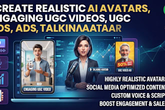 create realistic ai avatars, engaging ugc videos, ugc video ads, talking avatar