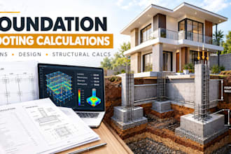 design foundation and footing plans with structural calculations