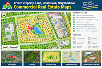 create property, land, subdivision, neighborhood commercial real estate maps