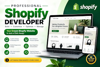 be your shopify developer for a professional shopify website