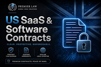 draft a saas agreement and software contract as a us lawyer