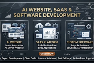 build ai web app, saas application and software