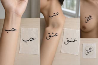 design arabic and persian minimal calligraphy tattoo for you