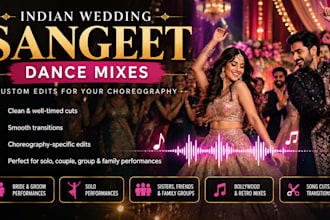 create choreography ready indian wedding sangeet dance mixes