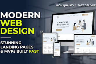 build a modern responsive website or web mvp fast