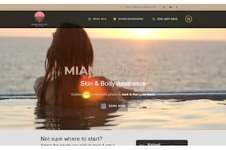 build wix med spa website botox fillers skincare cosmetic treatment website