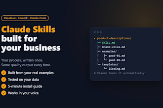 build custom claude skills and set up claude for your business