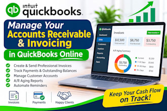 manage accounts receivable, invoicing in quickbooks online