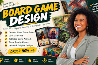 design custom board game cards card game art and tabletop game artwork