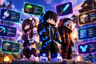 build minecraft lobbies, maps, houses, spawns, structures, and redstone