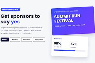 design a sponsorship proposal and sponsorship deck for your event