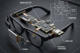 design ar glasses pcb, sensor fusion and embedded firmware