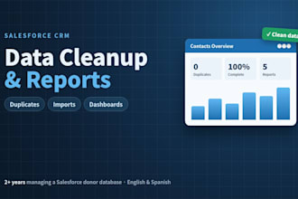 clean up your salesforce data and build reports