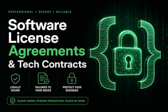 draft a software license agreement and legal contract
