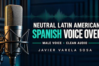 record a professional neutral latin american spanish voice over