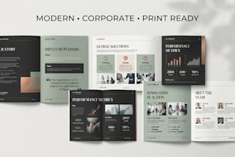 design a professional company profile and corporate brochure