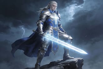 draw dnd character art, fantasy illustration or concept art
