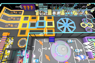 build 3d indoor trampoline park, jumping center, family jump center, soft play