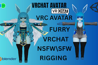 create custom vrchat avatar nsfw furry vrchat 3d model furry avatar vrc model