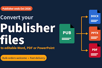 convert microsoft publisher files to pdf word pptx