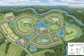design real estate master plan, land development, property and community layout