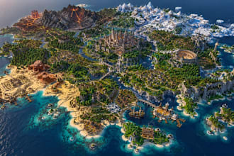 build a custom minecraft map, world, server spawn, lobby or hub