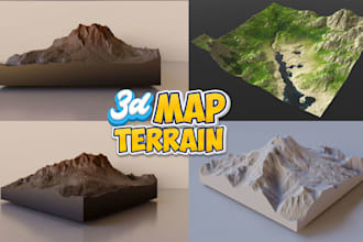 create 3d map terrain 3d landscape and detailed terrain visualization