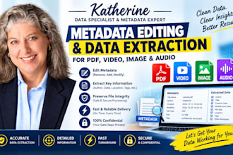 do metadata editing, meta tag for documents, image, audio with report writing