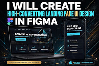create a high converting landing page UI design in figma