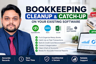 do catch up bookkeeping and cleanup in quickbooks online or xero
