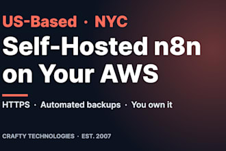 deploy self hosted n8n on AWS with backups and https as a US based engineer