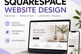 design or redesign a professional squarespace website
